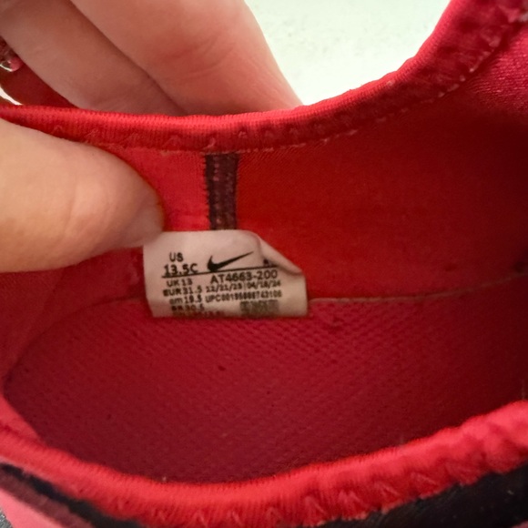 Nike Kids' Preschool Flex Runner Running Shoes, red/dark gray), size 13.5c - Picture 6 of 6